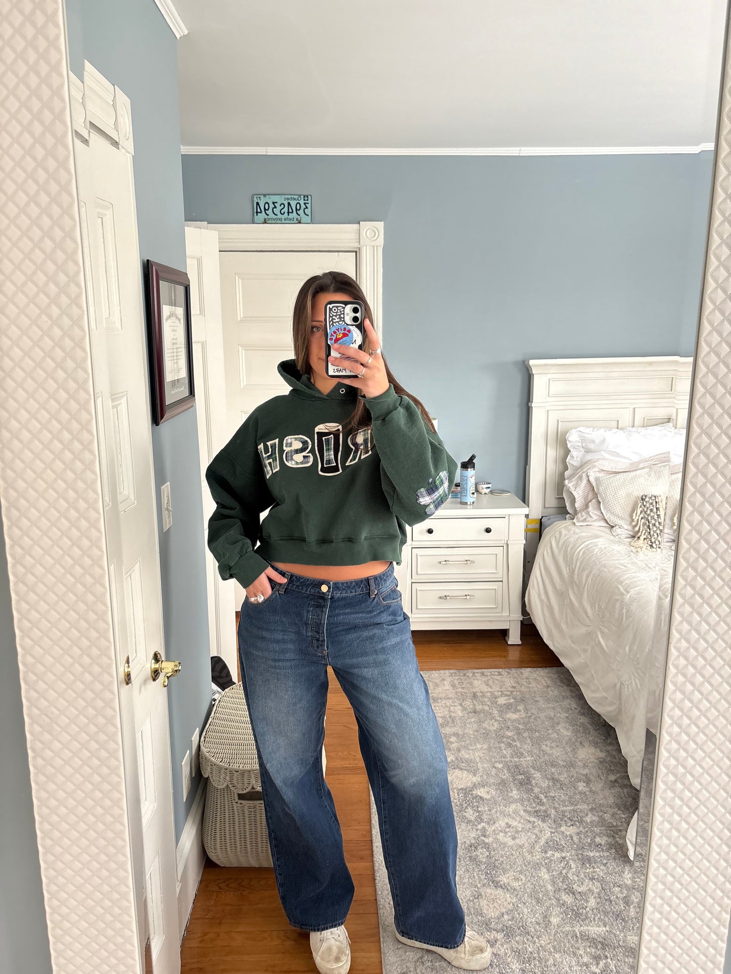 Irish Heritage Boxy Crop Hoodie