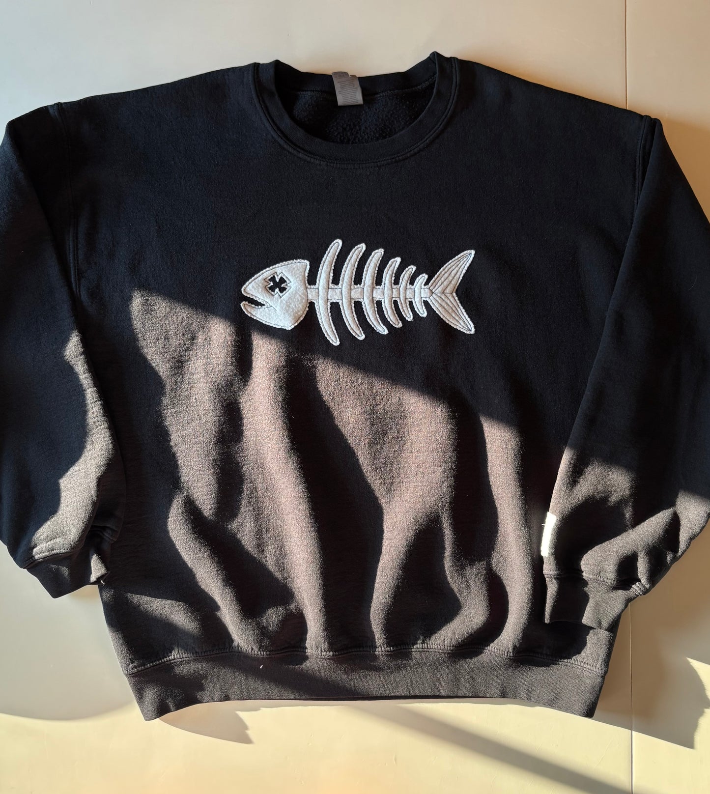 Black Fish Bone Crew Neck (L)