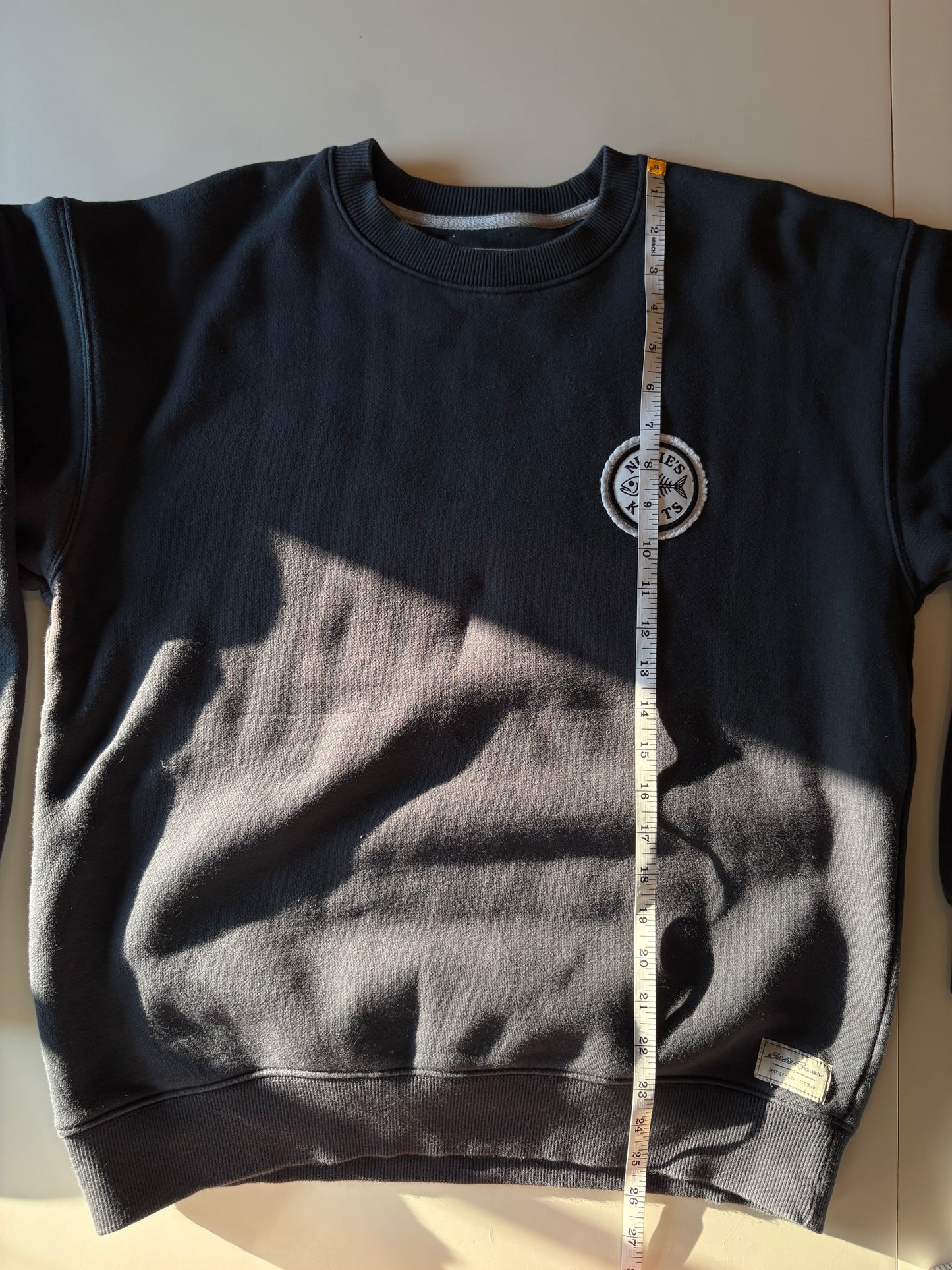Charcoal Gray Fish Hook Crew Neck (M)