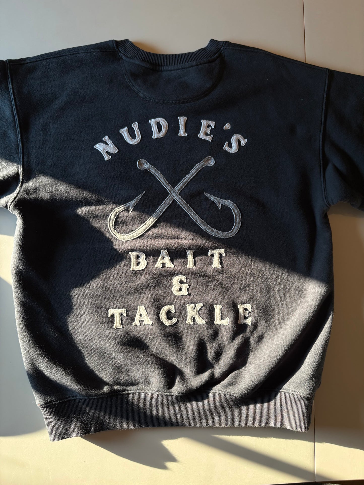 Charcoal Gray Fish Hook Crew Neck (M)