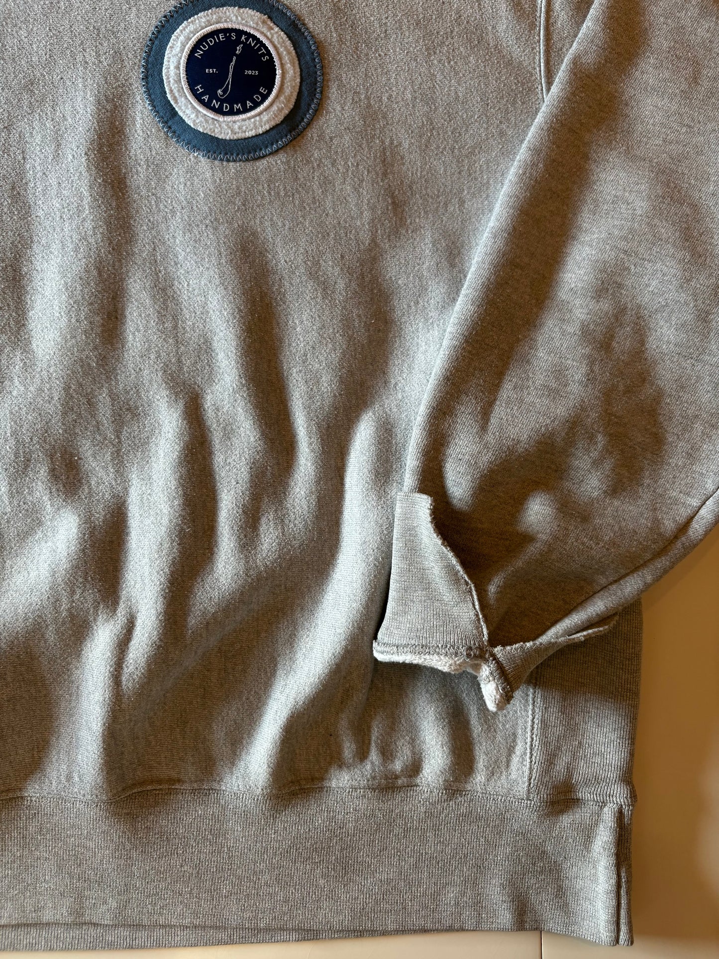 Gray Fish Hook Crew Neck (XL)