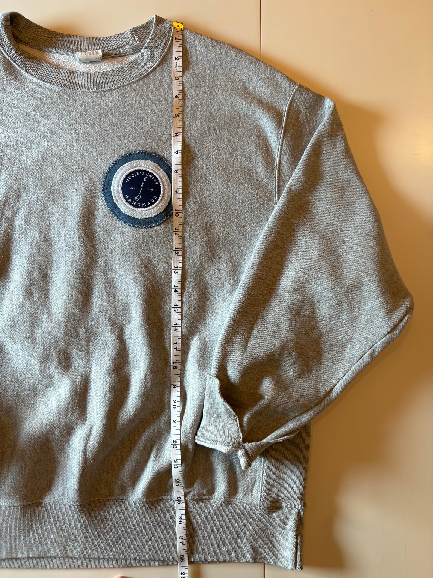 Gray Fish Hook Crew Neck (XL)