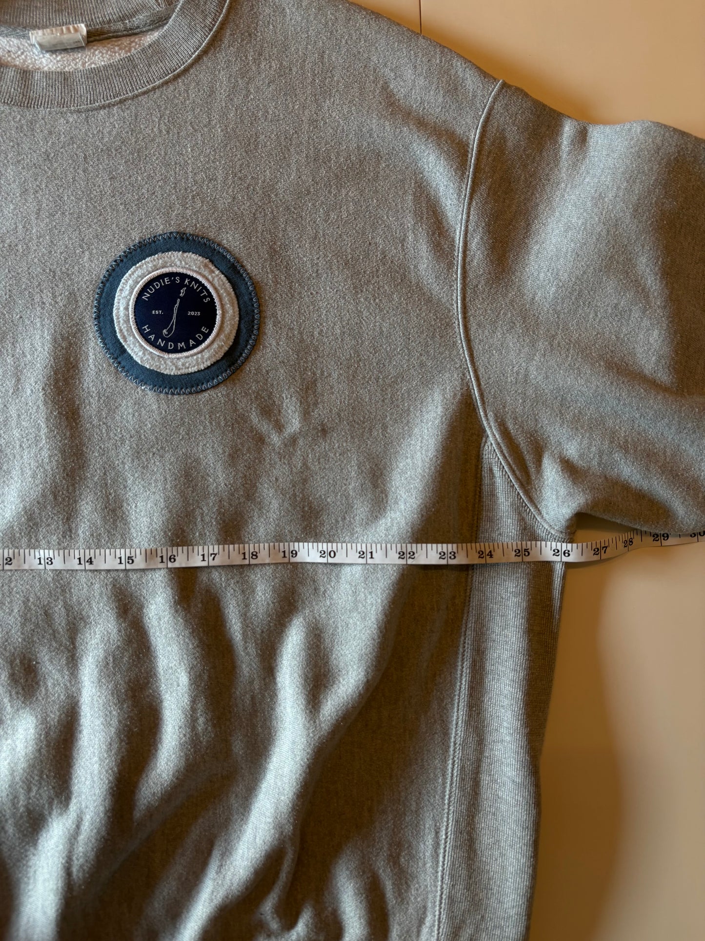 Gray Fish Hook Crew Neck (XL)