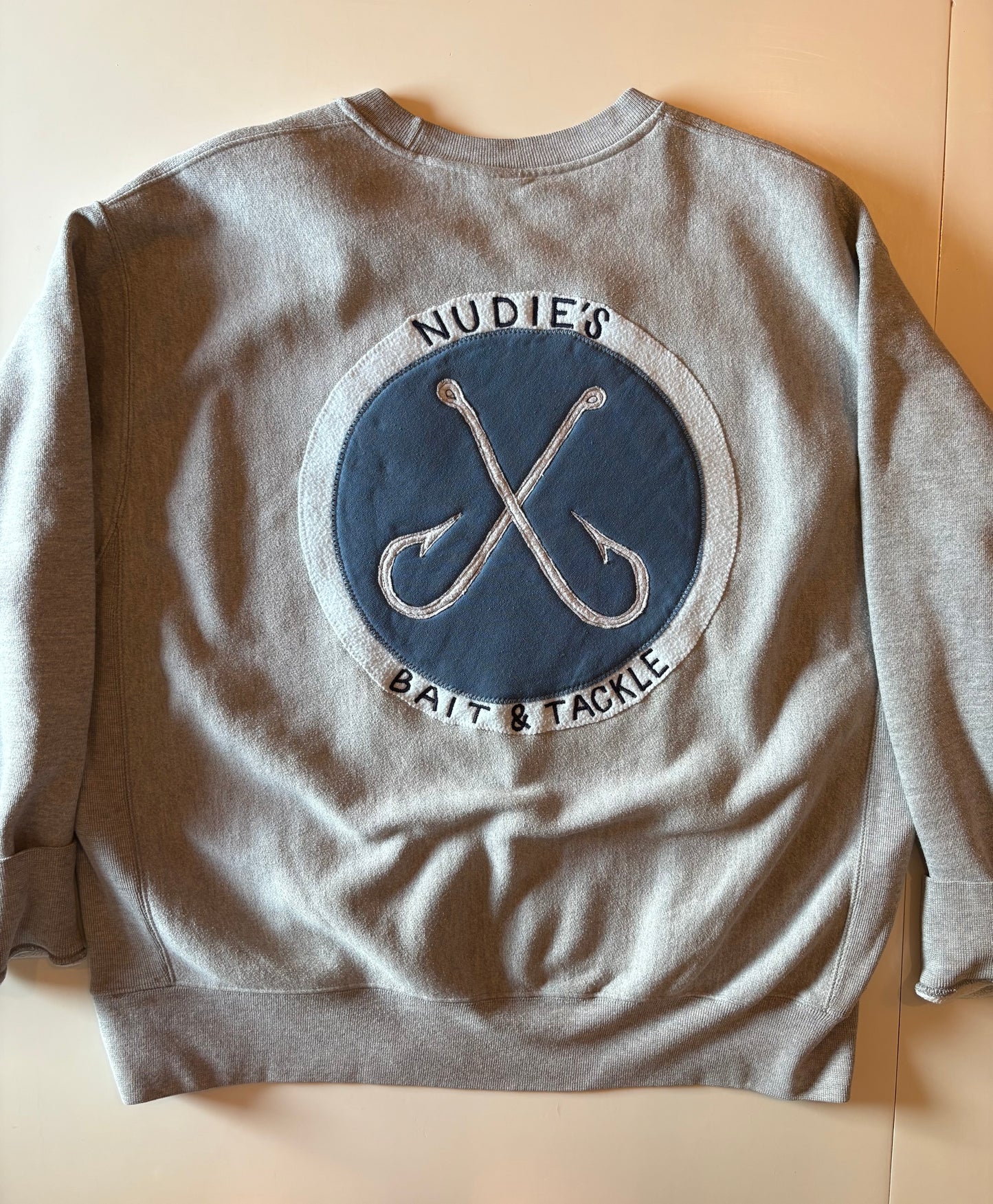 Gray Fish Hook Crew Neck (XL)