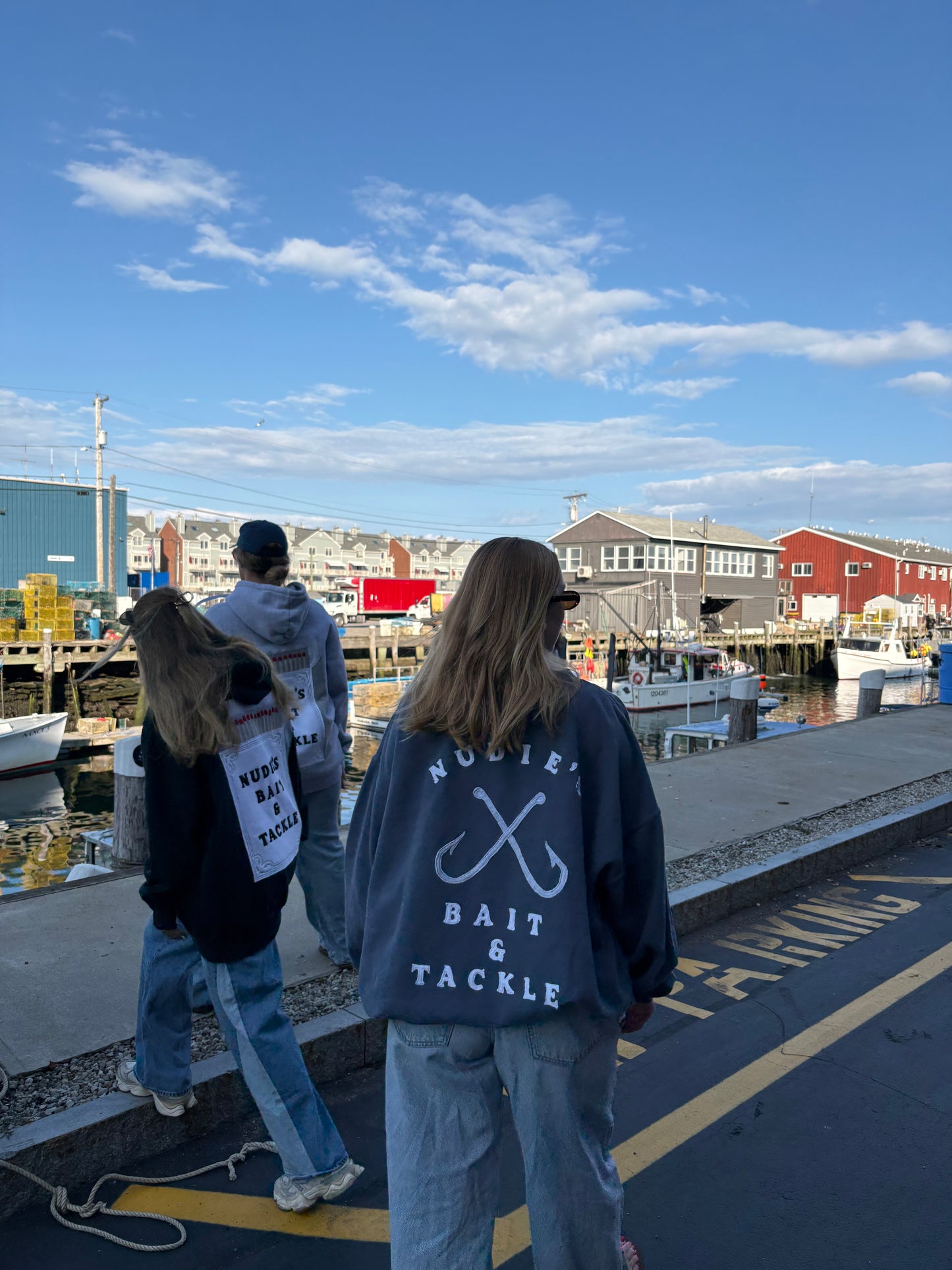 Dusty Navy Fish Hook Crew Neck (2XL)